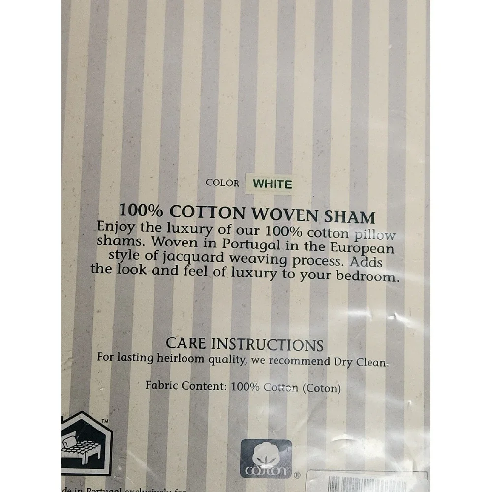 Vtg Columbine Cody Home‎ Collection Bety Pillow Sham Cotton White Standard 1995